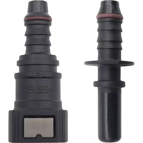 2pcs Raccord durite Essence, Connecteur de Tuyau de Carburant Droit Femelle,9.89 Tuyau de Ligne de Carburant Raccord Rapide id8 Raccord Rapide Traversant Raccord de Voiture