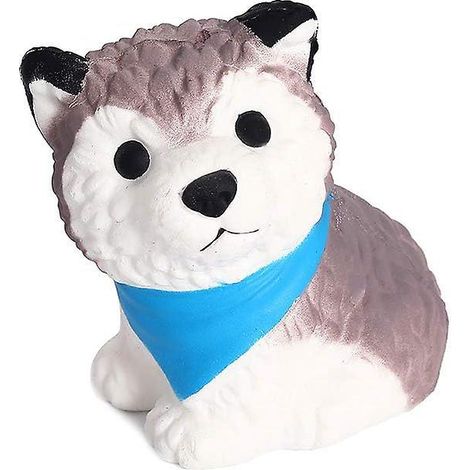 Lot de 6 jouets anti-stress chien parfumé, peluche souple à écraser, couleurs assorties aléatoires, idéal pour soulager l'anxiété et la détente. (1/4)