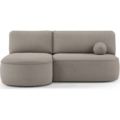 Canapé d’angle convertible VERNA en tissu – 220cm angle gauche-Taupe-angle gauche