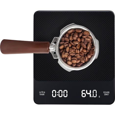 Digitale Küchenwaage mit Timer, USB-C, wiederaufladbar, mit automatischer Tara, 3 kg/0,1 g Genauigkeit, ideal für Filterkaffee, langsam gebrühten Kaffee und Barista-Zubereitungen. (1/5)