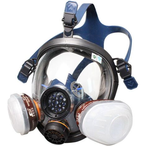 Masque à gaz plein visage avec filtre à air à charbon actif (1/5)
