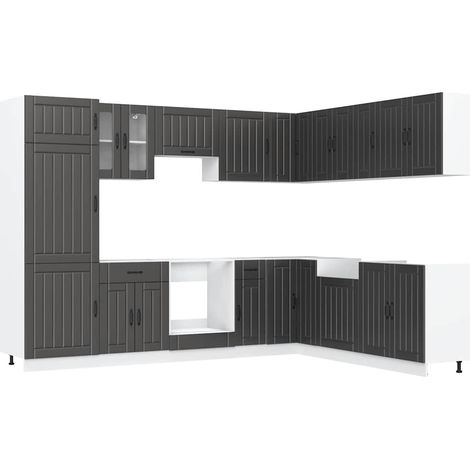 Set Mobili da Cucina 14 pz Lucca Neri Legno Multistrato vidaXL (1/5)