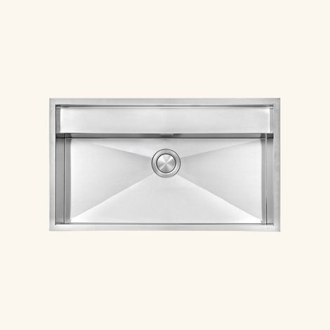 Évier timbre d'office inox lisse DIAMANTE 1 bac