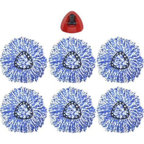 Lot de 7 de Mop Microfiber Mop Steam Wipe, avec fixation de la tête de vadrouille Petite pour O-Cedar O-Vileda