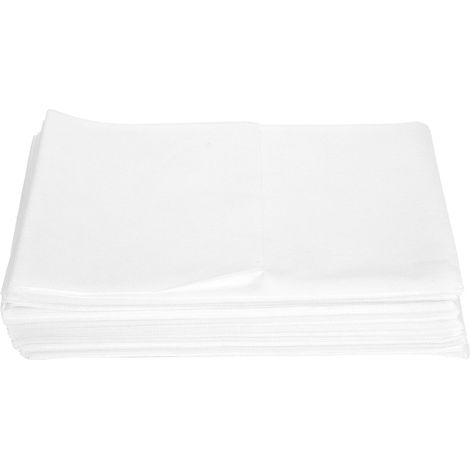 10 feuilles jetables imperméables pour spa et salon de beauté - Lot de 10 - Blanc (1/5)
