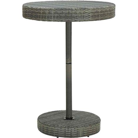 Table d'extérieur Table de salon de jardin - Gris 75,5x106 cm Résine tressée BV222259 - BonneVie (1/3)