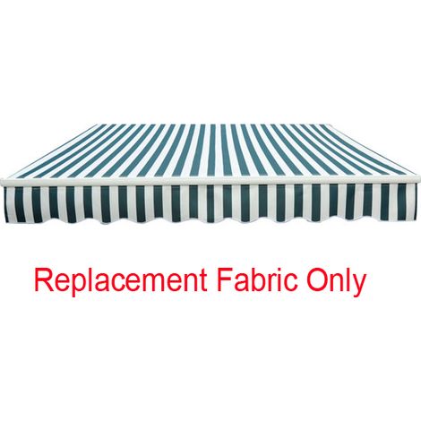 Greenbay 3.5x2.5m Garden Awning Replacement Fabric Top Cover Front Valance Green-White