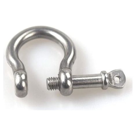 Pair 5pcs M10 La manille d'anneau d'arc de D ferme à clef l'acier inoxydable 304 pour le gréement résistant, transportant, manilles de maillon de chaîne en acier (1/4)