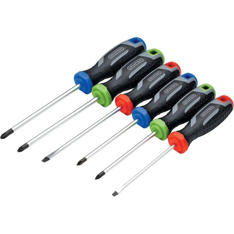 Draper SET 3 - 6-Piece Soft Grip Screwdriver Set (Regular Size)