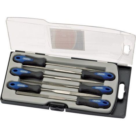 Outils de finition Draper precision files diamant poignée souple 6 pcs