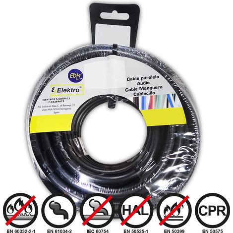 Bobine de câble flexible sans halogène 4mm noir 50mts (1/2)