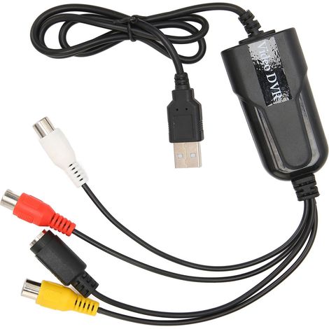 Carte d'acquisition vidéo RCA vers USB, convertisseur audio/vidéo VHS, DV, magnétoscope Hi8, convertisseur DVD vers numérique pour Windows et OS X (1/5)