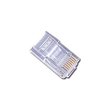 Conector RJ45 Categoría 5 UTP GEMBIRD PLUG3UP6/100 100 uds Negro Transparente 100 Unidades