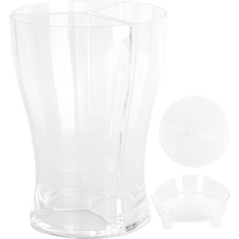 Lot de 2 verres à bière en acrylique, gobelets multifonctions avec séparateur, pour boissons et alcools, idéal pour fêtes et anniversaires (1/5)
