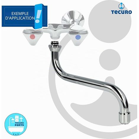 Spout for Wall Tap Low Pressure Stainless Steel Chrome – 3/4 Inch Connection Length 250 mm (1/4)