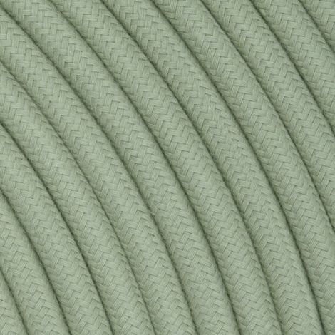 Fil Électrique Tissu Vert Jade 2x0,75mm² - Câble Électrique Textile de Qualité