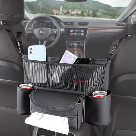 Sac de rangement entre les sièges avant de voiture, sac de rangement de voiture, support de sac à main à l'arrière du siège de voiture, grand sac de rangement de siège arrière de voiture pour les coll (1/5)