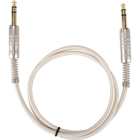 Adaptateur audio stéréo mâle-mâle 6,35mm doré, câble rallonge 1 mètre, connecteur plaqué or (1/5)