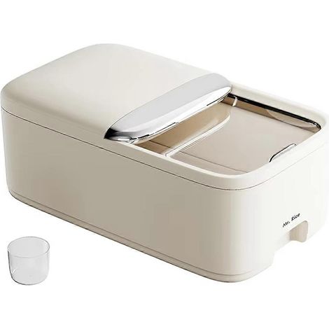 Boîte de conservation du riz avec couvercle, étanche à l'humidité et aux insectes, bocal hermétique pour le rangement des céréales sèches en cuisine (1/5)