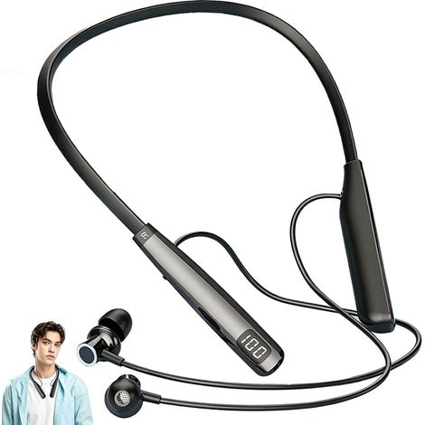 Bluetooth-Sportkopfhörer mit Nackenbügel (5.4), 80 Stunden Akkulaufzeit, ideal zum Laufen und für Fitness  Kabellose Nackenbügel-Kopfhörer mit immersivem Stereoklang, Bluetooth-Nackenbügel, magnetisch (1/5)
