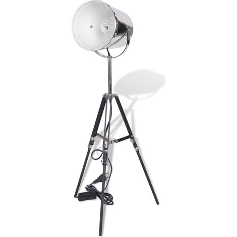 Lampada Da Tavolo Scrivania Teatro Con Treppiedi e Paralume In Ferro 64cm 25W (1/4)