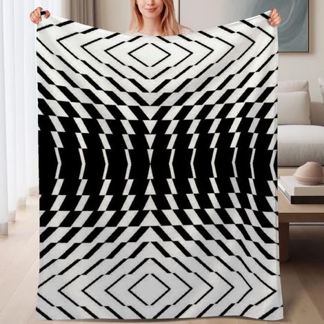 Couverture de lit en polaire, douce et chaude en microfibre chaude pour le printemps, décoration intérieure stylée, cadeau pour femmes et hommes, 6080 pouces (1/4)