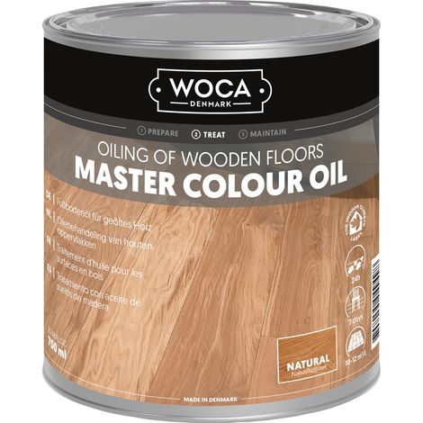 Woca Meister Colour Öl - 2in1 Farbe und Schutz zur Holzbodenpflege, natur 0,75 Liter