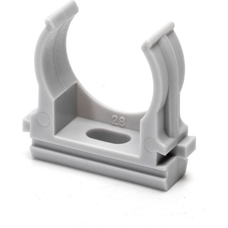 Clips fissatubo a scatto per Tubo 25mm grigio 5pz Aigostar (1/5)
