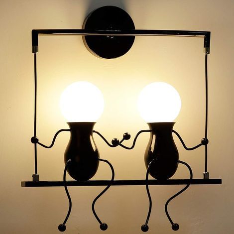 Kreative humanoide LED-Wandleuchte, moderne LED-Wandleuchte im Art-Deco-Stil (1/4)