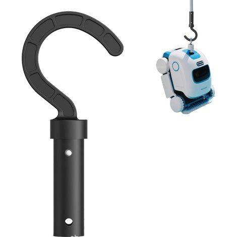 Poolroboter-Haken – 1 Stück – Schwarzer ABS-Kunststoff – Kompatibel mit Teleskopstangen – Kabellose Reinigungsgeräte – 20,3 x 9,4 cm (1/5)