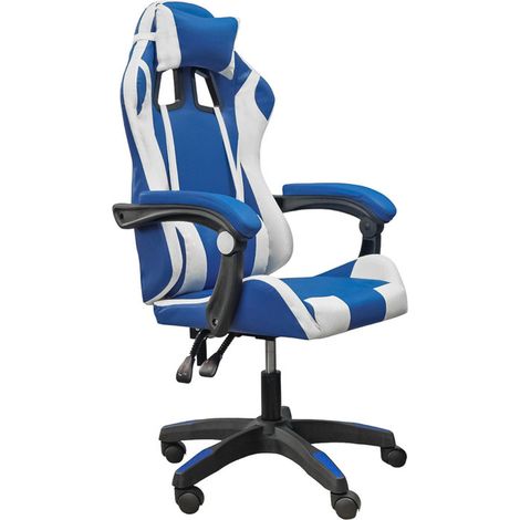 DASCK - Sedia da Ufficio Gaming con Poggiatesta e Schienale Regolabile - Blu (1/5)