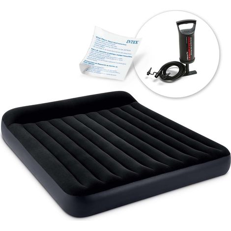 Matelas gonflable 203x183x25 cm avec pompe à piston INTEX 64144 (1/5)