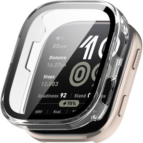 Custodia in vetro temperato per Amazfit Bip 6 - protezione completa 2 in 1 - trasparente (1/5)