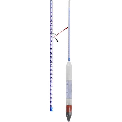 Vina Spindelzylinder Saccharometer 0 - 25 % mas. Wein- und Obstverarbeitung