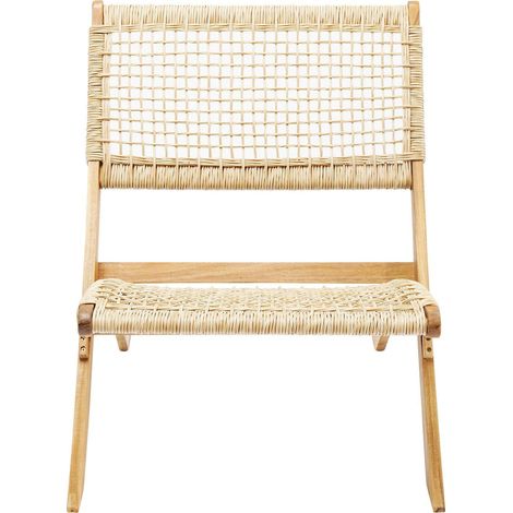 Chaise Pliante Copacabana, Beige, Bois Massif (1/5)