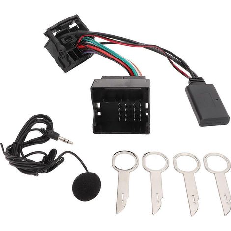 Adaptateur audio sans fil Bluetooth 5.0 avec câble d'entrée auxiliaire et microphone, remplacement pour Ford Focus, Mondeo, Fiesta et Fusion 6000CD (1/5)