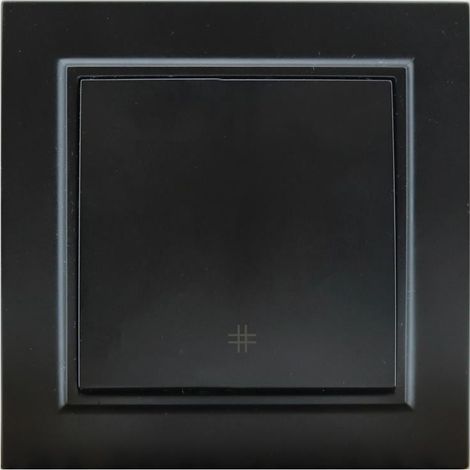 IluminaShop - Interruptor Empotrable Simple Cruzamiento Negro IP20 Serie wLine (1/3)