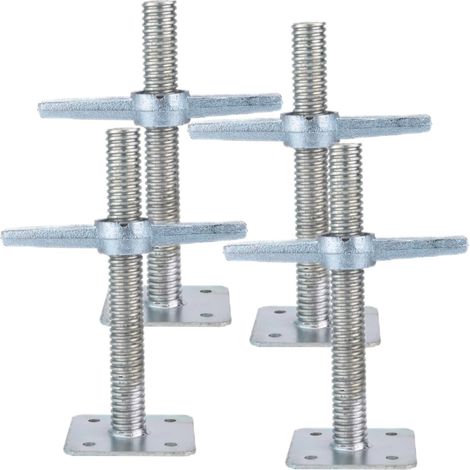 Éclisse galvanisée et réglable en hauteur (30 cm) pour échafaudage, lot de 4 (1/3)