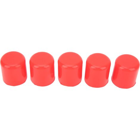 5 Bouchons Extrémité Durite Silicone Vacuum Admission Ø25mm Universel Auto Rouge (1/5)