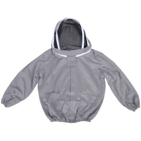 Veste de protection pour apiculteur avec double fermeture éclair - Accessoire d'apiculture gris (1/5)