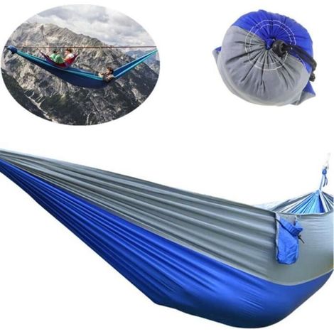 Parachute nylon travel hammock - Blue - For 1-2 people - Lightweight and versatile