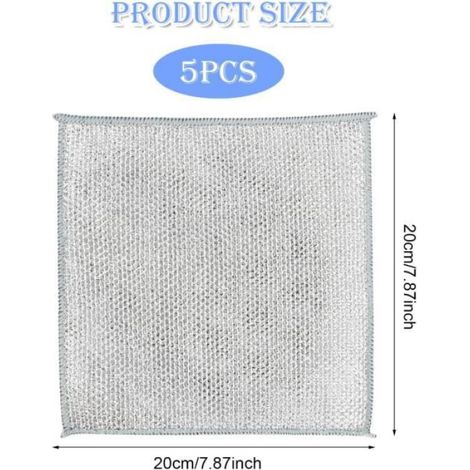 Torchon - Non Rayable - Lot de 5 - Fil de Fer - Multi-usages - Cuisine (1/4)