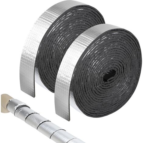 Isolation Tuyaux Chauffage en Mousse 5cm x 10m, Auto-adhésif,Isolant Tuyau en Mousse et Aluminium, Isolant Canalisation eau(2 Rouleaux) (1/5)