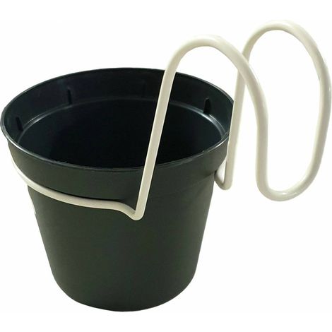 Conf. 6 Vasetti D 10 Cm Con Agganci Antracite