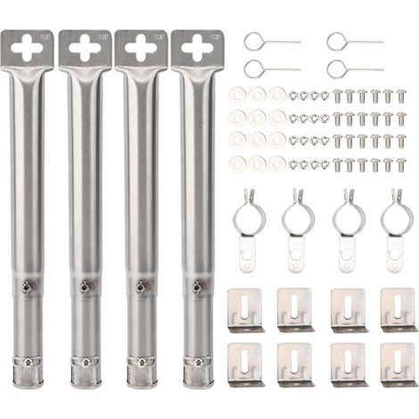 4 pièces brûleurs à gaz télescopiques en acier inoxydable pour barbecue, pièces de rechange pour gril (1/5)