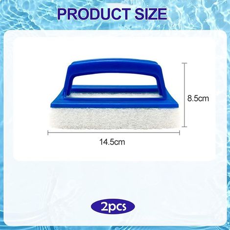 2 PC Brosses Éponge De Piscine,Brosse De Mur De Piscine,Éponge Magique PiscineDurable avec Poignée,Ligne d'eau Brosse De Nettoyage,PiscineBrosse pour Nettoyer Spa Baignoires Murs (1/5)