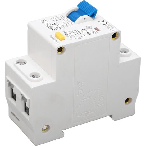 Disjoncteur de protection contre les fuites de courant et les surcharges, monophasé + neutre, pour rail DIN, 230 V, 63 A (1/5)