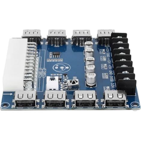 Module adaptateur de carte d'extension pour alimentation ATX 24 broches, compatible 3,3 V/5 V/12 V (1,8 V-10,8 V) (1/5)