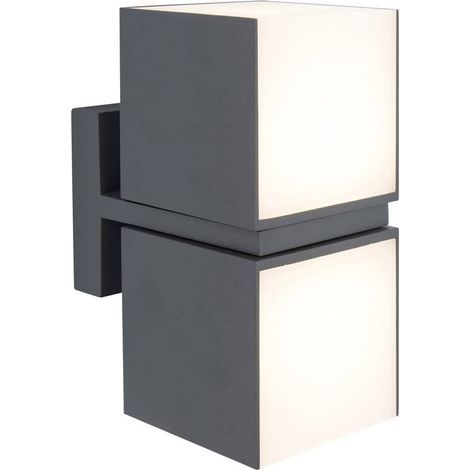 Applique Led 24W Doppio Cubo Luce Regolabile Lampada Nera ip65 Bianco Freddo (1/5)