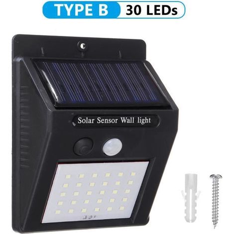 Solar-Wandapplikation mit 30 LEDs, wasserdicht mit Bewegungsmelder - Typ B. (1/4)